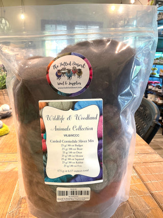 Wildlife & Woodland Animals Collection Corriedale Wool Theme Pack