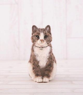Hamanaka Cat Fur Planting Wool- Brown Tabby Cat Blend (Kijitora)