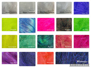 Heat Bondable Colored Angelina Fibers-