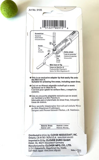 Clover Mini Iron attachments- Slim Line Bar tip 9105