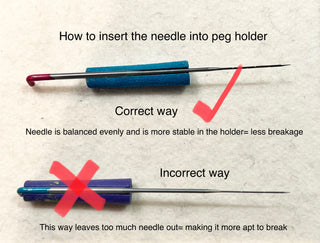 Hydro-dip Painted Artistic Single Needle Holder Wooden Punch Pen Style Handle- (needle not included)