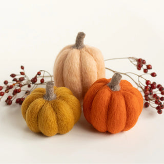 Pumpkin Trio Mini Needle Felting Kit