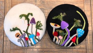 Mushroom Garden Beret Felting Kit with video links- Creative Artist Series