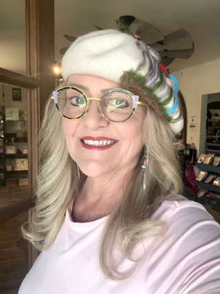 Mushroom Garden Beret Felting Kit with video links- Creative Artist Series