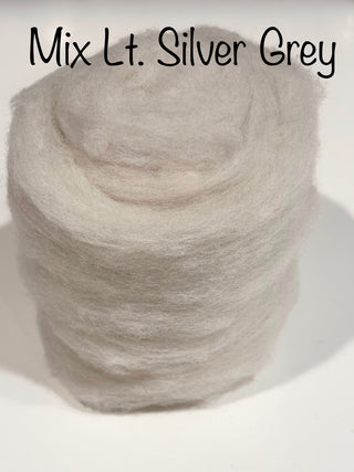 Our 100% Merino Batt-Tastic Superfast Batt Wool Silvers, Greys, Blacks