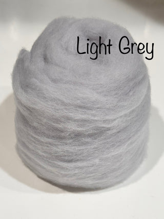 Our 100% Merino Batt-Tastic Superfast Batt Wool Silvers, Greys, Blacks