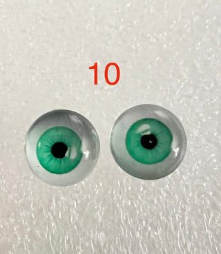 10 mm amazingly detailed, glass cabochon animal/reptile eyes with pins