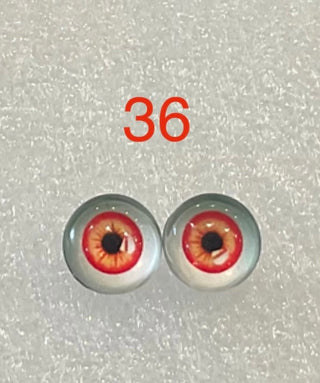 10 mm amazingly detailed, glass cabochon animal/reptile eyes with pins