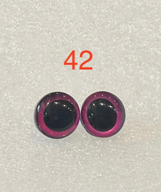 10 mm amazingly detailed, glass cabochon animal/reptile eyes with pins