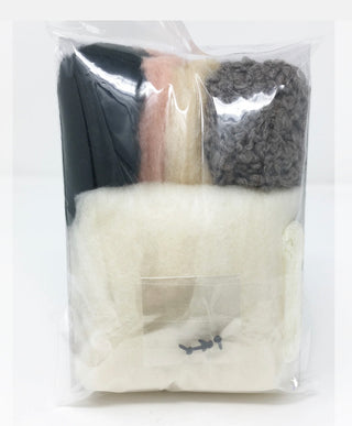 Hamanaka Vegan/Aclaine Needle Felting Kit- Twin Hedgehogs #549 (English Translation)
