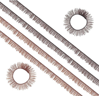 Needle Felting/Doll/Crafting Eyelashes Black or Brown 8 mm x 200 mm (7.87") with an eyelash applicator