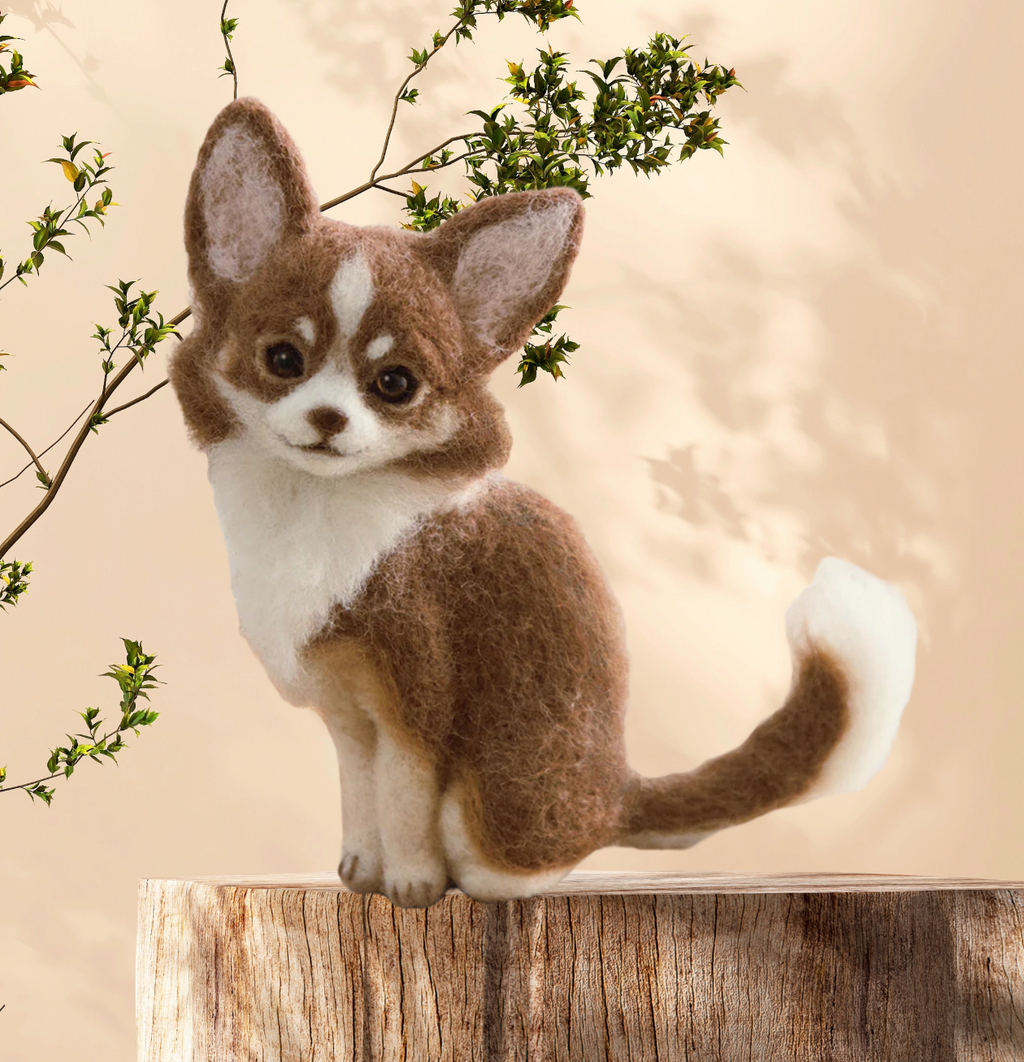 Hamanaka Needle Felting Kit Realistic Chihuahua (English Instructions