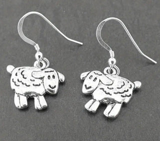 EWE Look Fabulous Sheep Earrings with Sterling Silver Hooks