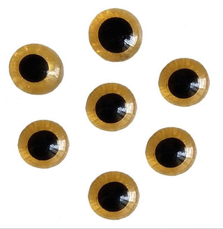 Amber Glass Doll/Animal Felting Eyes- 1 pair