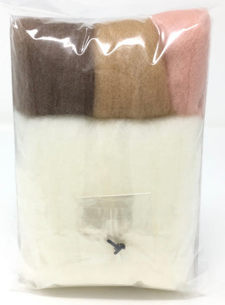 Hamanaka Aclaine/Vegan Felting Kit- Brown & White Cat #537 (English)