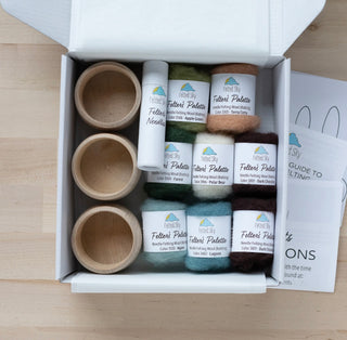 Succulent Trio Felting Kit with Foam Mat