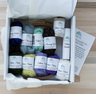 Lavender Fields 2-D Needle Felting Hoop Kit (Level 1 Kit)
