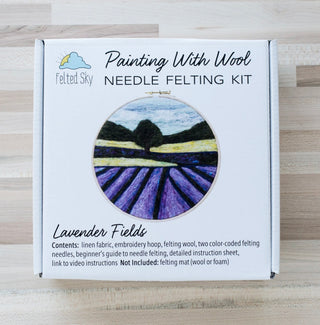 Lavender Fields 2-D Needle Felting Hoop Kit (Level 1 Kit)