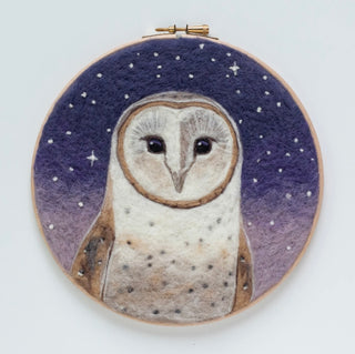 Artist Dani Ives' Barn Owl Needle Felting Kit (Level 2 Kit)