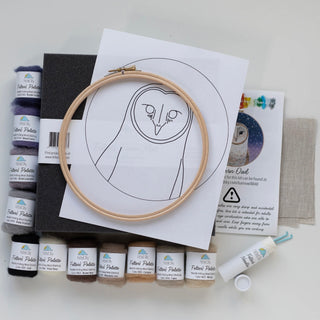 Artist Dani Ives' Barn Owl Needle Felting Kit (Level 2 Kit)