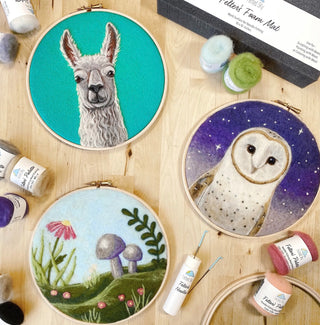 Artist Dani Ives' Barn Owl Needle Felting Kit (Level 2 Kit)