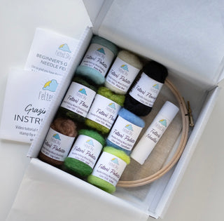 Grazing Sheep Needle 2-D Needle Felting Hoop Kit (Level 1 Kit)