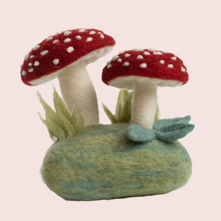Wine & Wool Beginner's "Forest Toadstools" Class Friday October 6th 2023 2-6 pm