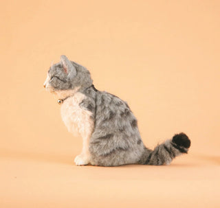 HAMANAKA CAT FUR PLANTING WOOL - GREY TABBY CAT BLEND (Sabatora)