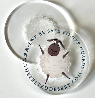 Ewe Be Safe® Finger Guard Felting Discs (2 pc/Set) 2 Sizes Available