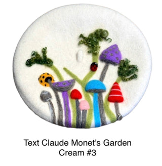 Hand Felted Mushroom Garden French Berets by Artist Tracy Laasch