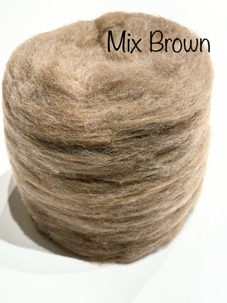 Our 100% Merino Batt-Tastic Superfast Batt Wool -Whites, Creams, Tans, Browns