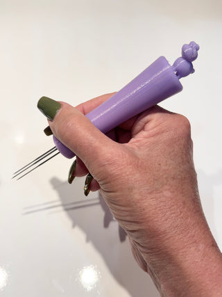 Felted Desert Sheep Needle Felting Pen Style Holder with Cap