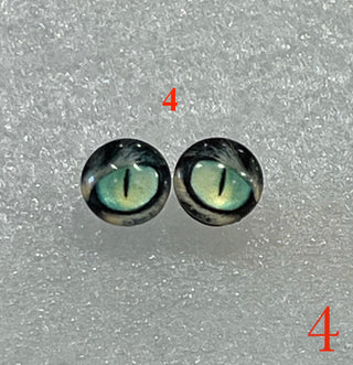 10 mm realistic, amazingly detailed, glass cabochon animal/reptile eyes with pins