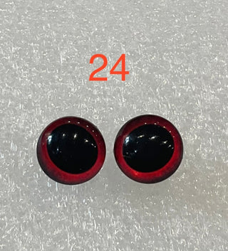 10 mm amazingly detailed, glass cabochon animal/reptile eyes with pins