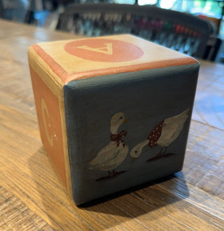 Large oversized Hand painted Nursery Block