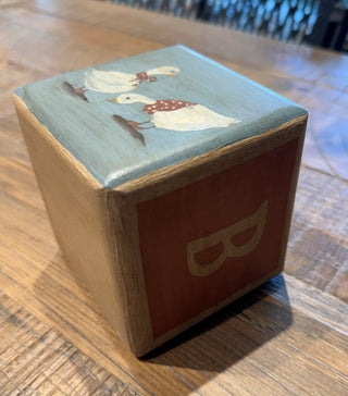 Large oversized Hand painted Nursery Block