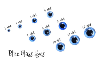 Blue Glass Doll/Animal Felting Eyes- 1 pair