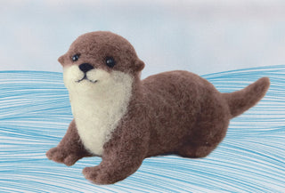 Hamanaka Vegan/Aclaine Felting Kit - Otter #550 (ENGLISH)