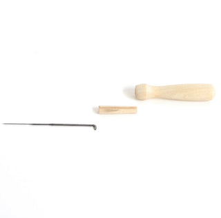 Single Needle Holder Wooden Punch Pen Style Handle- (needle not included)