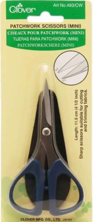 4.5" Mini Clover Patchwork Scissors 493/CW