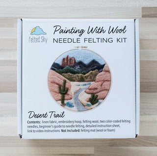 Desert Trail Needle 2-D Needle Felting Hoop Kit (Level 1 Kit)