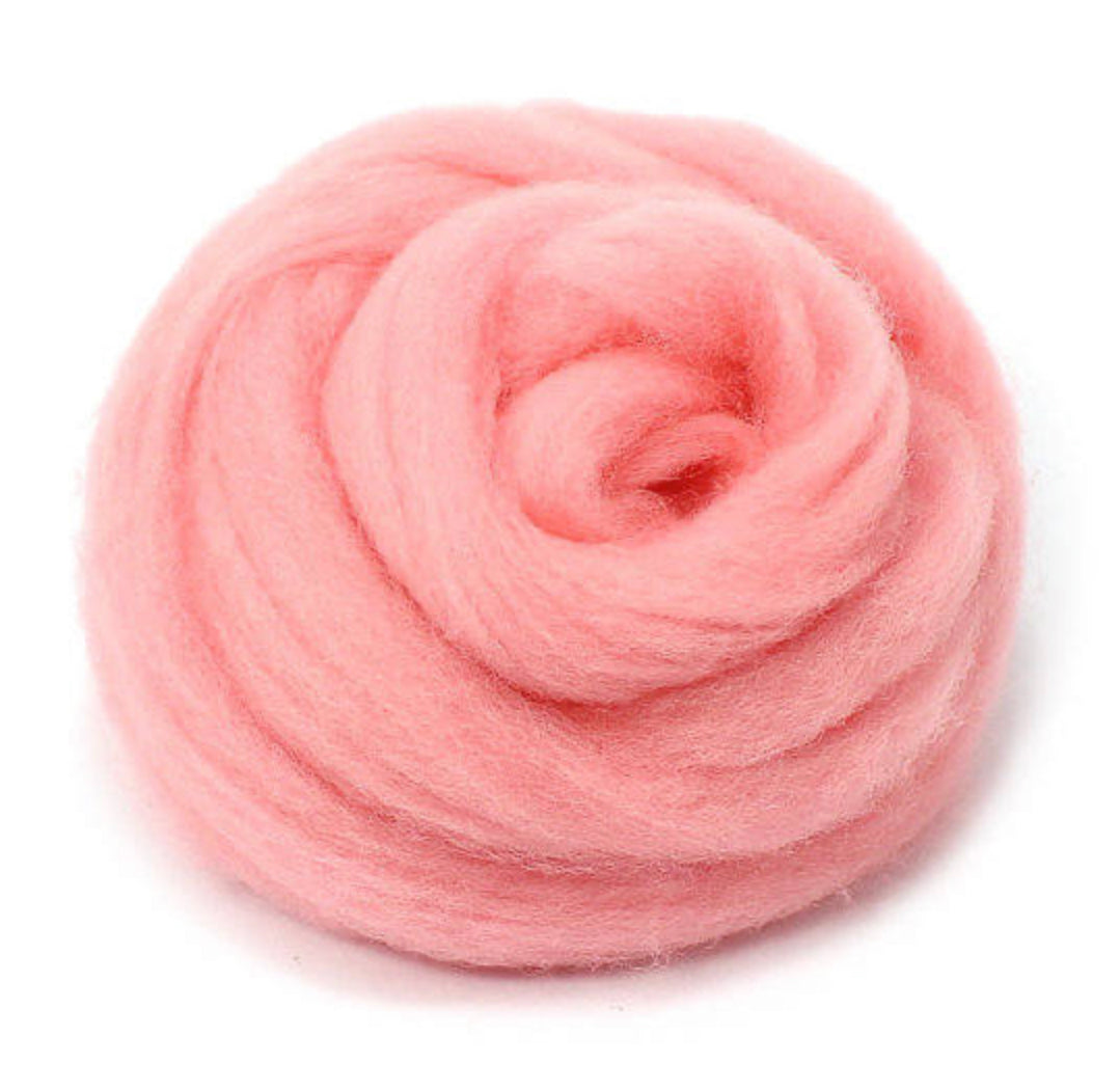 Needle felted wool felting Light pink wool Roving for felting supplies –  Feltify