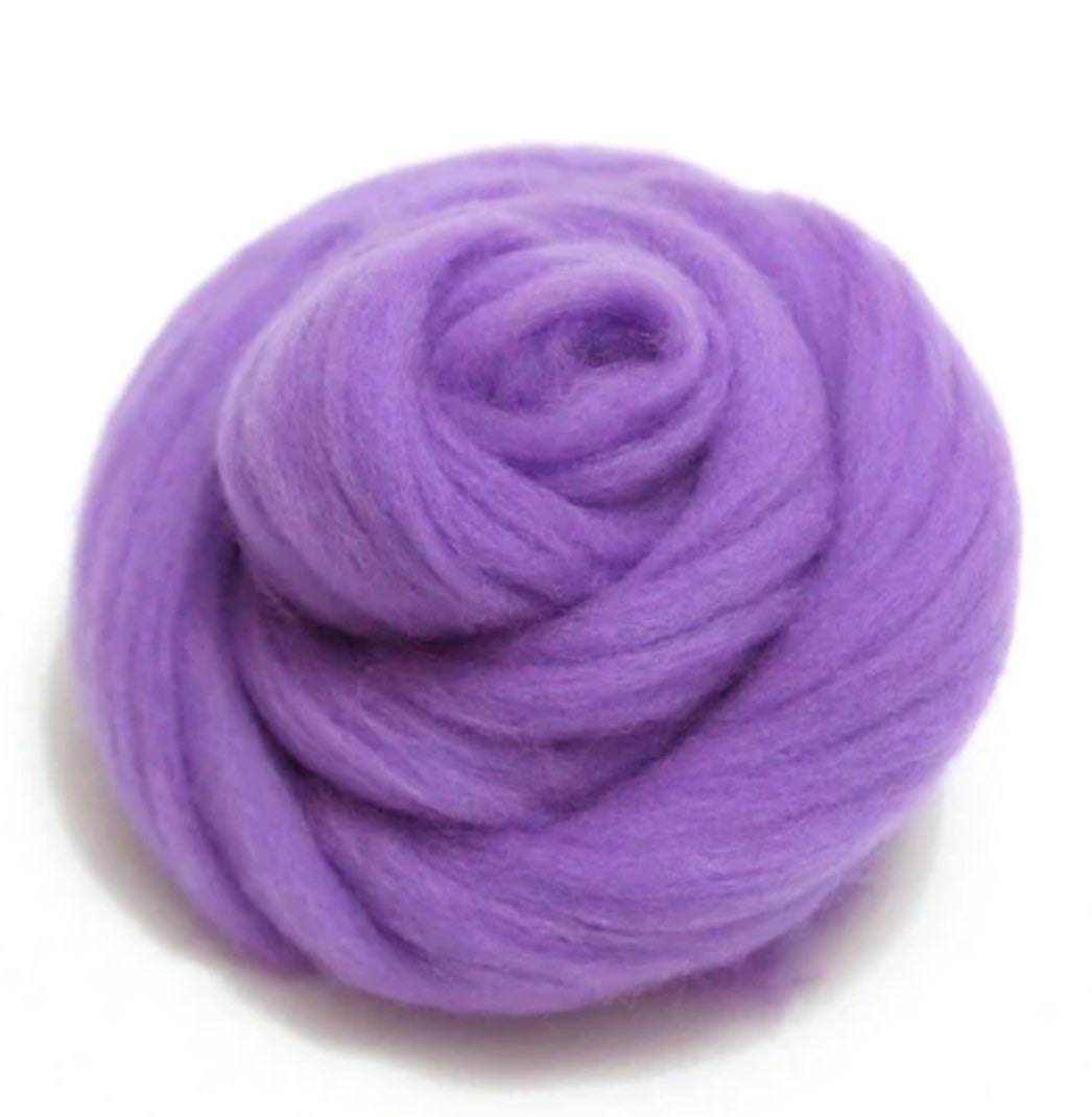 Needle felted wool felting Blue Light Blueberry wool Roving for felting  supplies short fabric easy felt